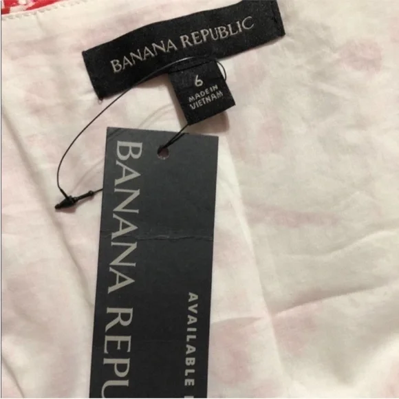 Banana Republic NWT Spring Coral Floral Linen Cotton Mini Dress - Picture 7 of 10